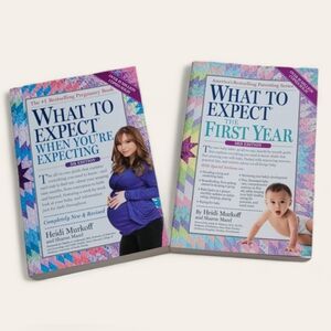 "What To Expect When You're Expecting" New Mom 2 Book Bundle